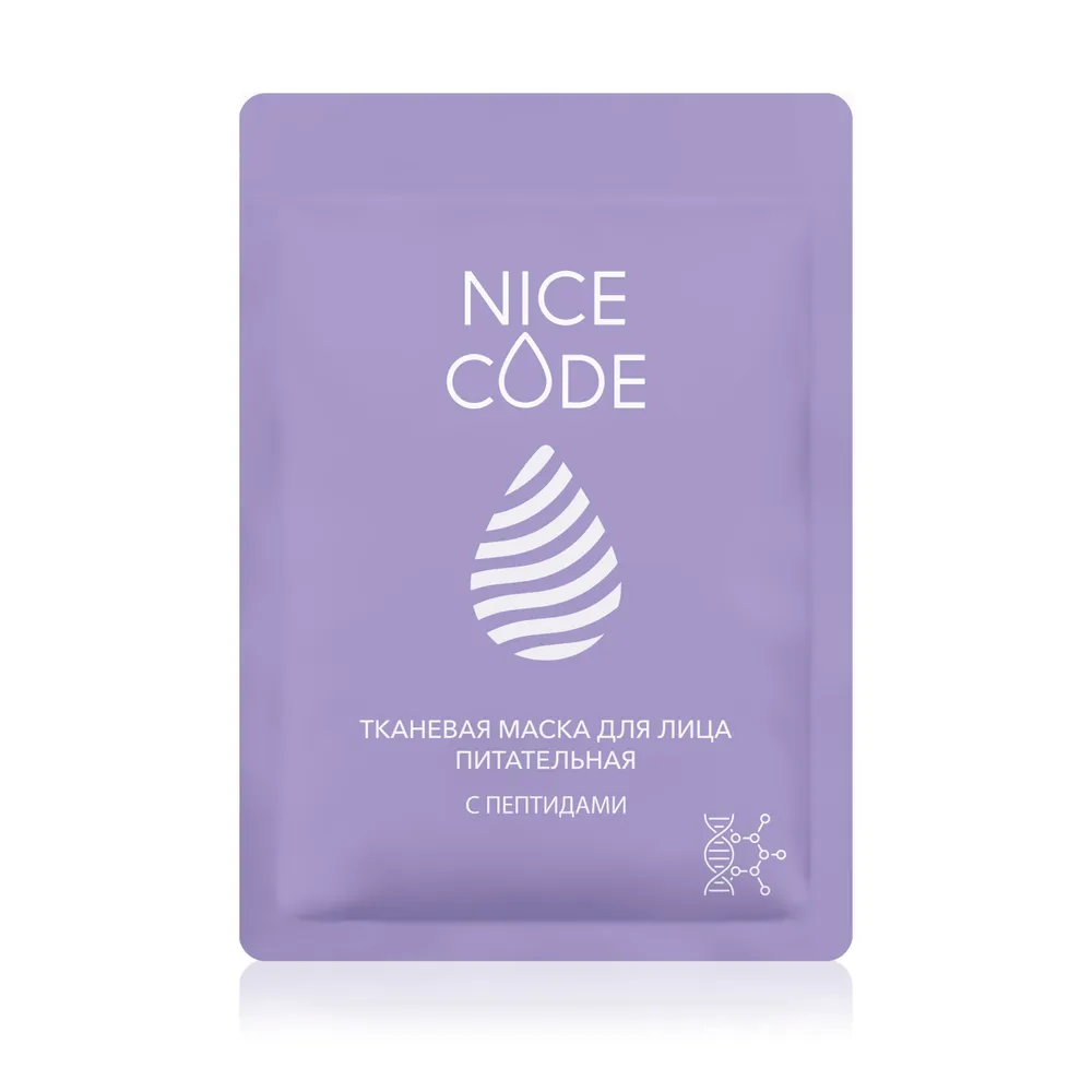NICE CODE Пептид агуулсан тэжээллэг нүүрний даавуун маск, 24 мл
